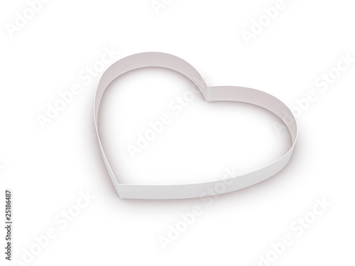 white heart shape 02