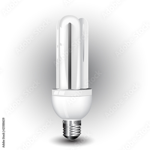 realistic vector-illustration of a economy light bulb