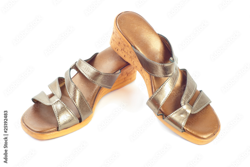 Naklejka premium Female leather shoes | Isolated
