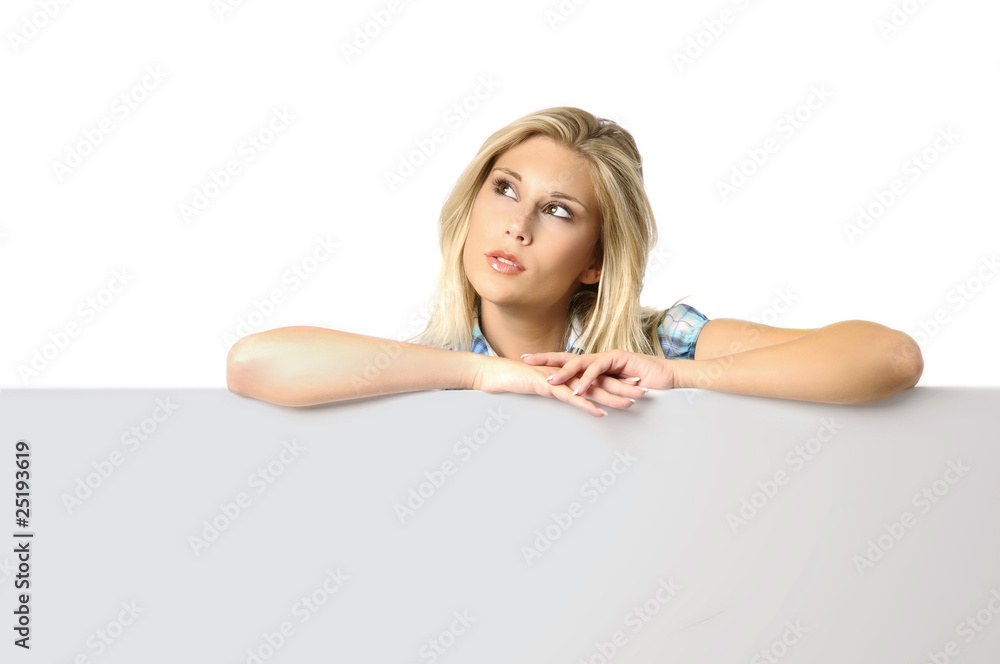 Blond woman in blouse Blond woman in blouse