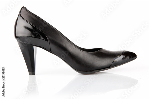 single black womanish shoes isolated
