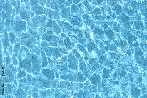 Refection of Blue water in Swimming pool with Ripple