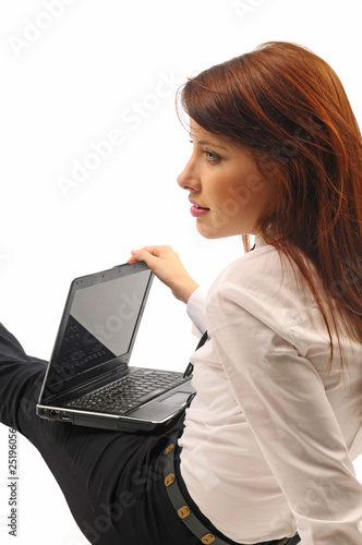 Manager with laptop