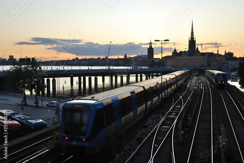 Canvas Print Night Stockholm