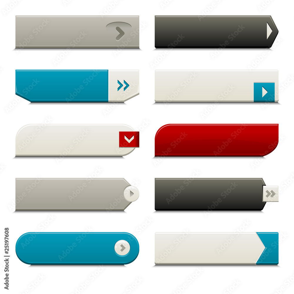 Flat Web Buttons Elements Flat Web Buttons Elements