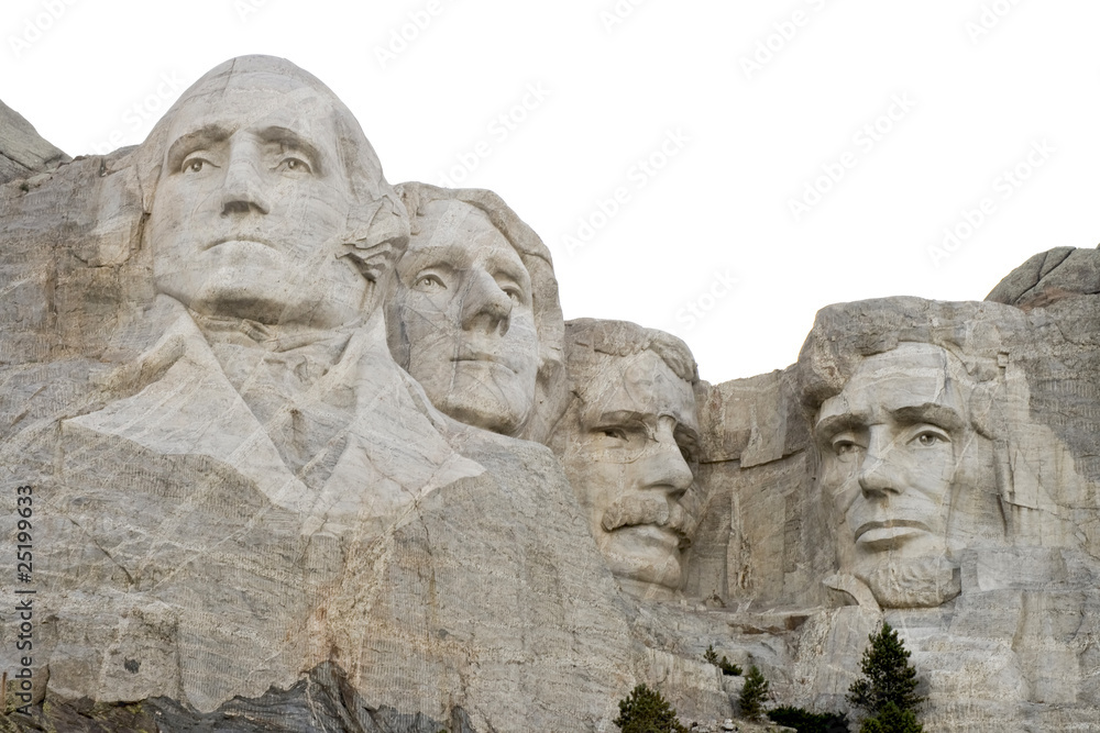 A view of Mt. Rushmore, near Keystone, South Dakota.