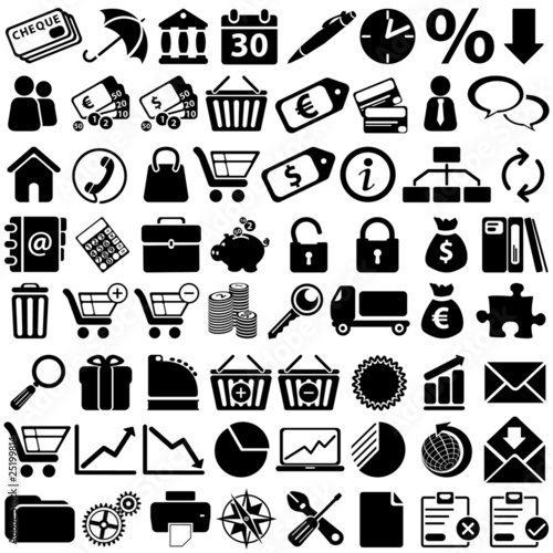 e-commerce Black Icons