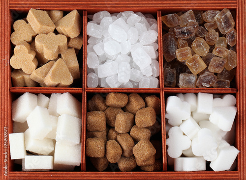 Sugar collection - various kinds of sugar cubes