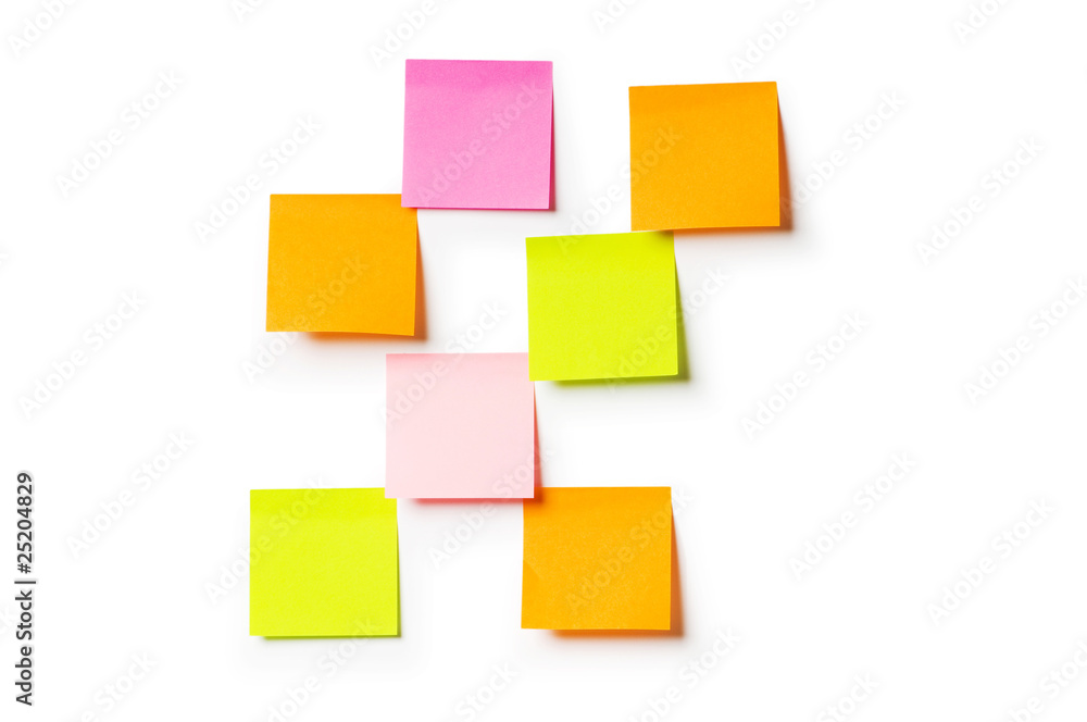 Reminder notes isolated on the white background Reminder notes isolated on the white background