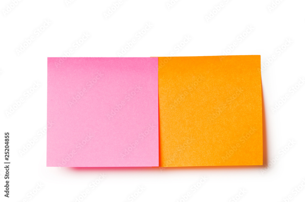 Reminder notes isolated on the white background Reminder notes isolated on the white background