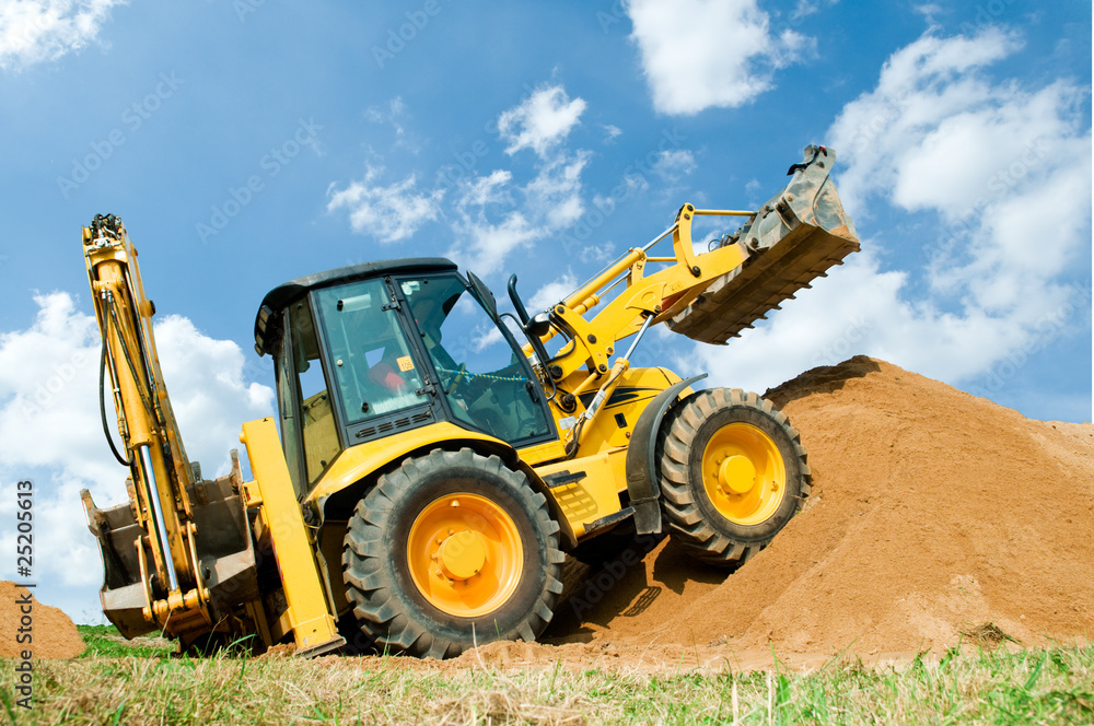 Excavator Loader with backhoe works Excavator Loader with backhoe works