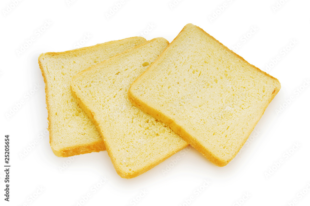 Fototapeta premium Sliced bread isolated on the white background