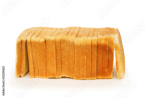 Sliced bread isolated on the white background