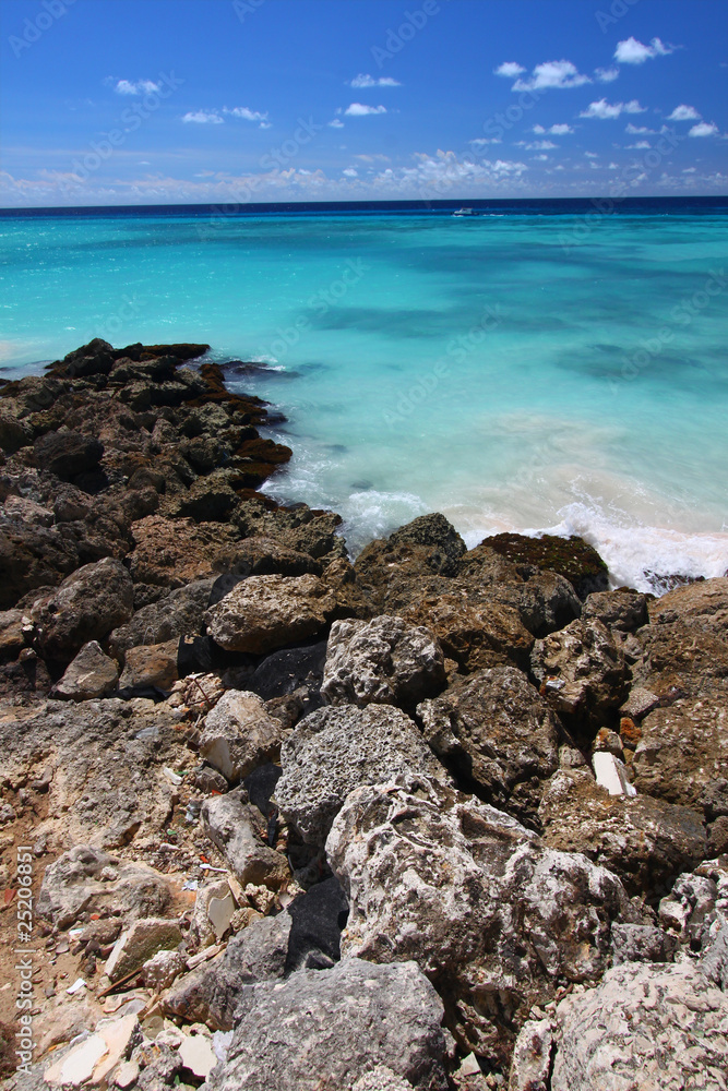Crystal clear waters off the Caribbean island of Barbados Crystal clear waters off the Caribbean island of Barbados