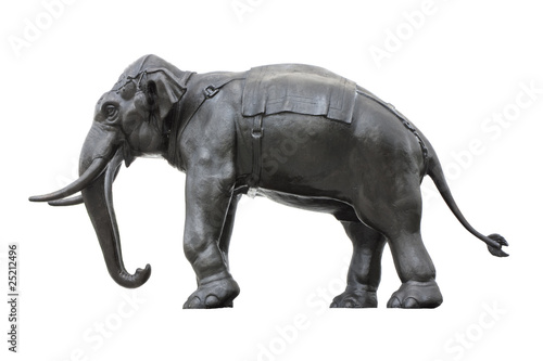 elephant sculpture isolated on white background © songglod