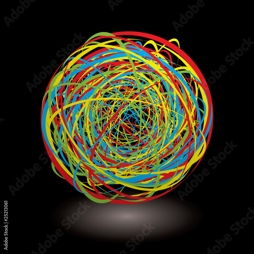 elastic band tangle dark icon