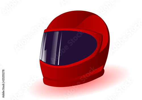 Vector illustration a red helmet of the race driver