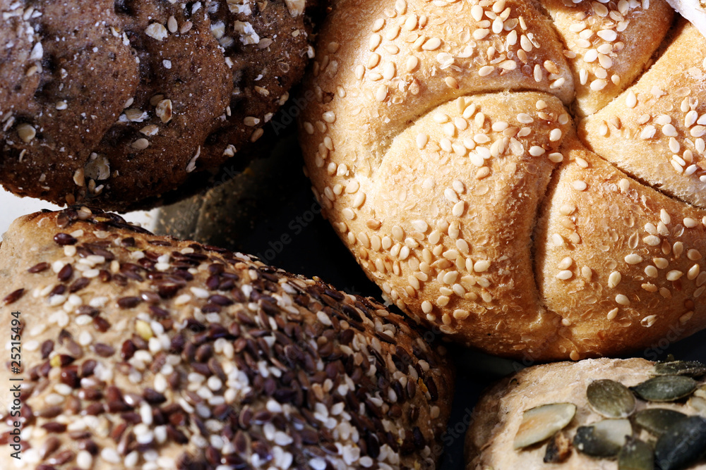 Assortment of baked bread