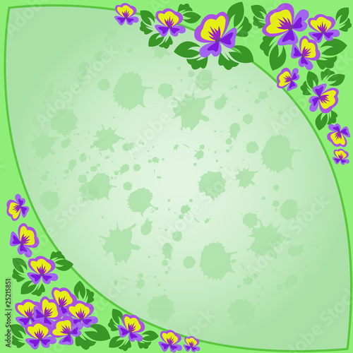 green floral frame