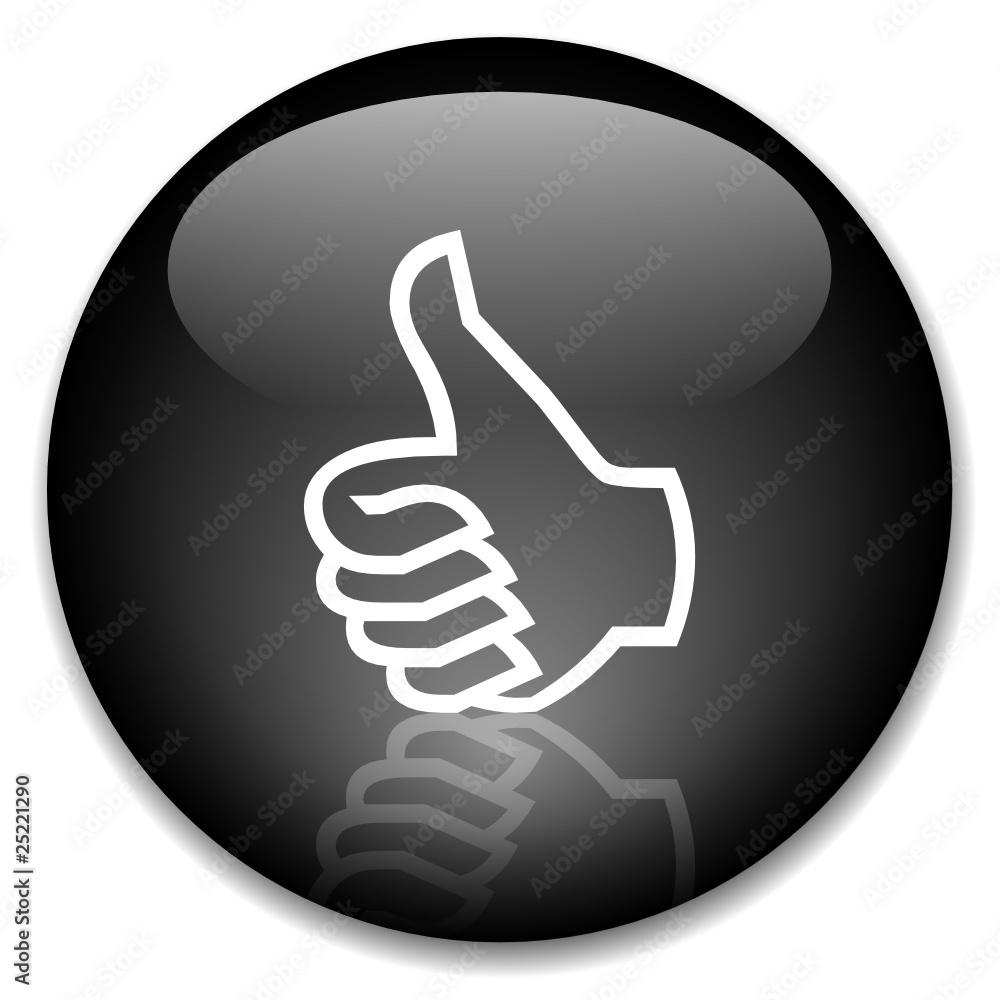 THUMBS UP Web Button (positive satisfaction opinion poll survey) THUMBS UP Web Button (positive satisfaction opinion poll survey)