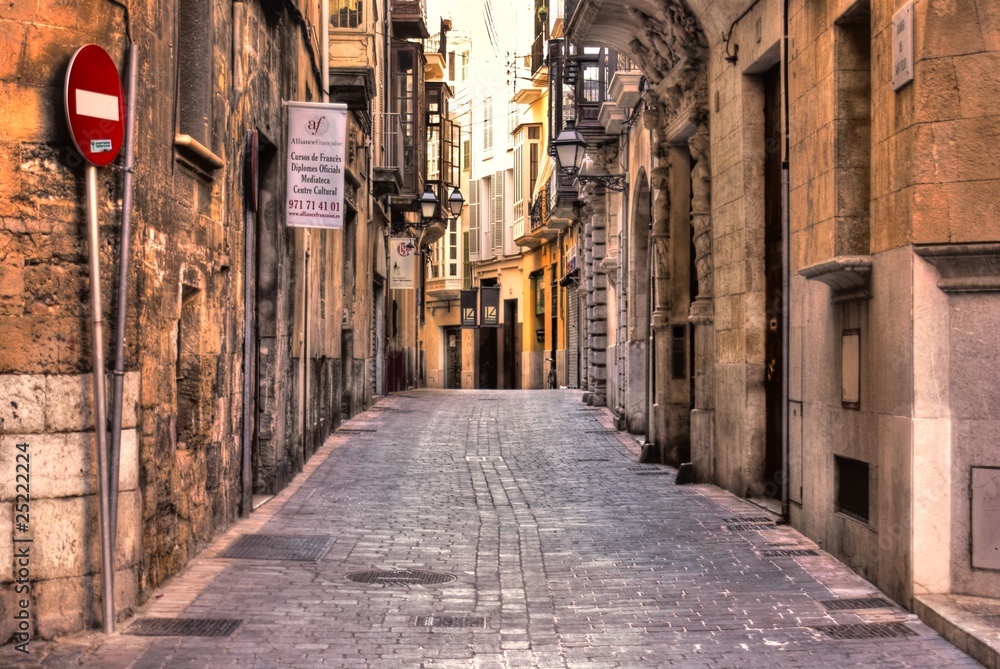Fototapeta premium Ciudad casco antiguo Palma de Mallorca