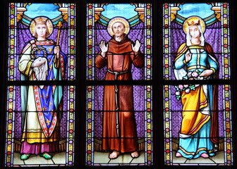 Leinwandbilder Buntglas Historische Glasfenster sakraler Kunst  © Marco Desscouleurs