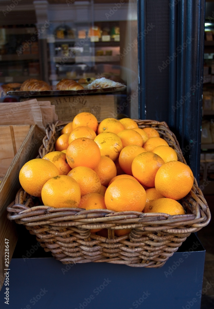 Basket of oranges