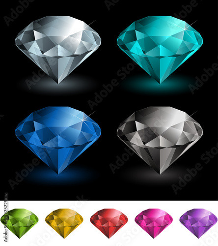 Vector gemstones collection