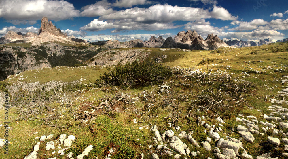 Stitched Panorama, dolomite mountains Stitched Panorama, dolomite mountains