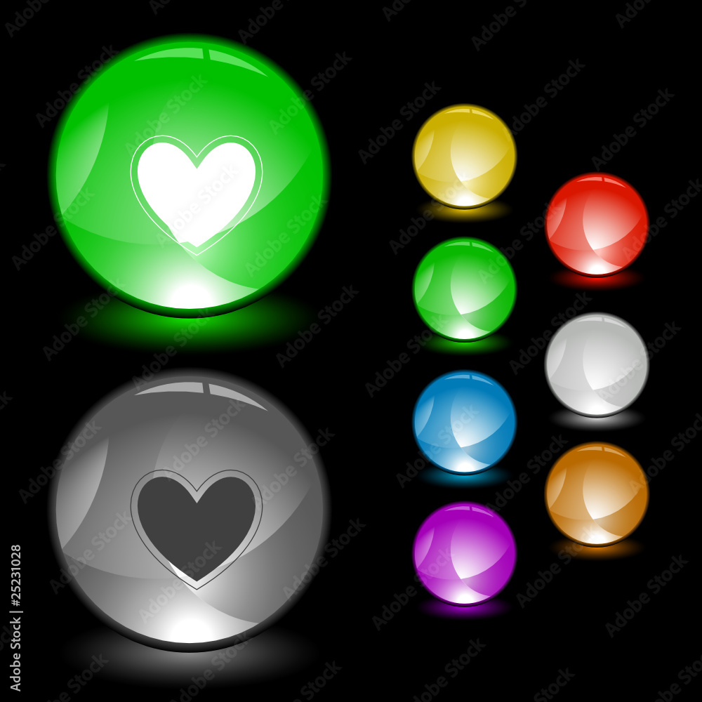 Heart. Vector interface element. Heart. Vector interface element.
