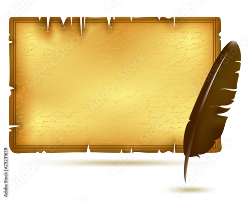 paper with feather
