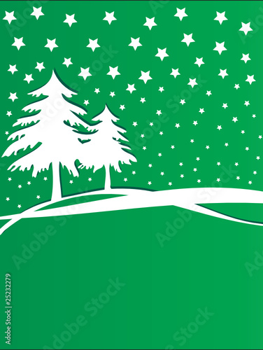 Weihnachtlicher Hintergrund mit Tannen
