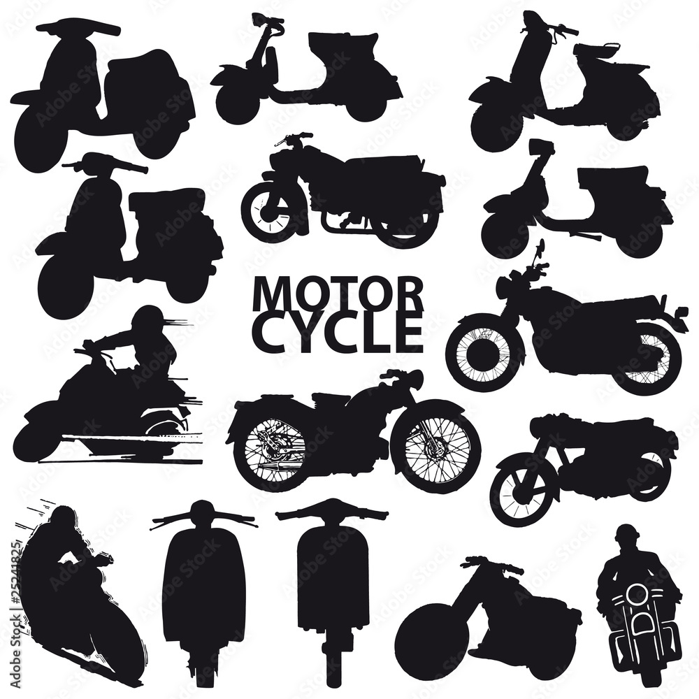 Obraz premium set of motorcycle vector
