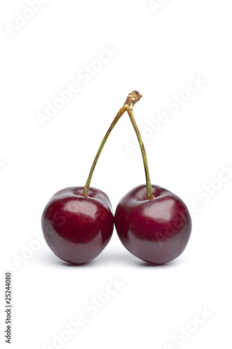 Cherry twin on stalks