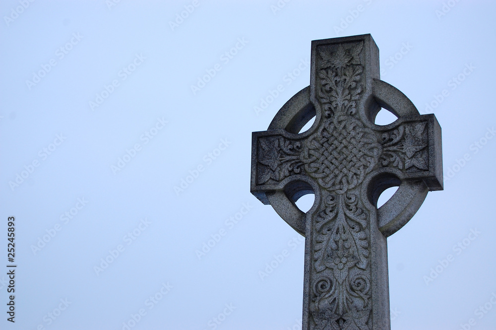 Celtic cross gravestone