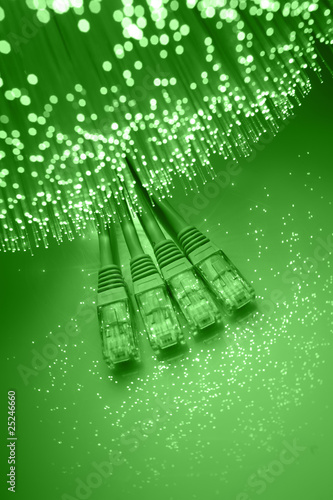 Fiber optics background with lots of light spots