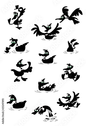 collection of fun duck silhouettes