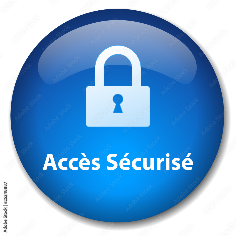 Bouton Web ACCES SECURISE (sécurité accès internet connexion) Bouton Web ACCES SECURISE (sécurité accès internet connexion)