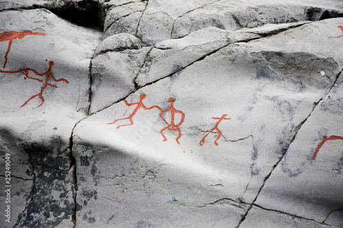 ancient rock carvings (petroglyphs) in Alta, Norway