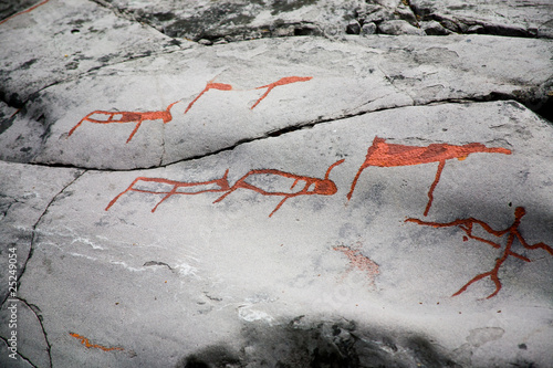 ancient rock carvings (petroglyphs) in Alta, Norway
