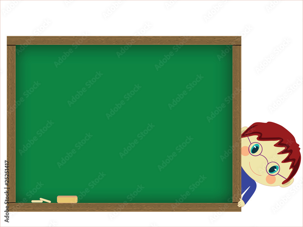 Chalkboard and pupil vector