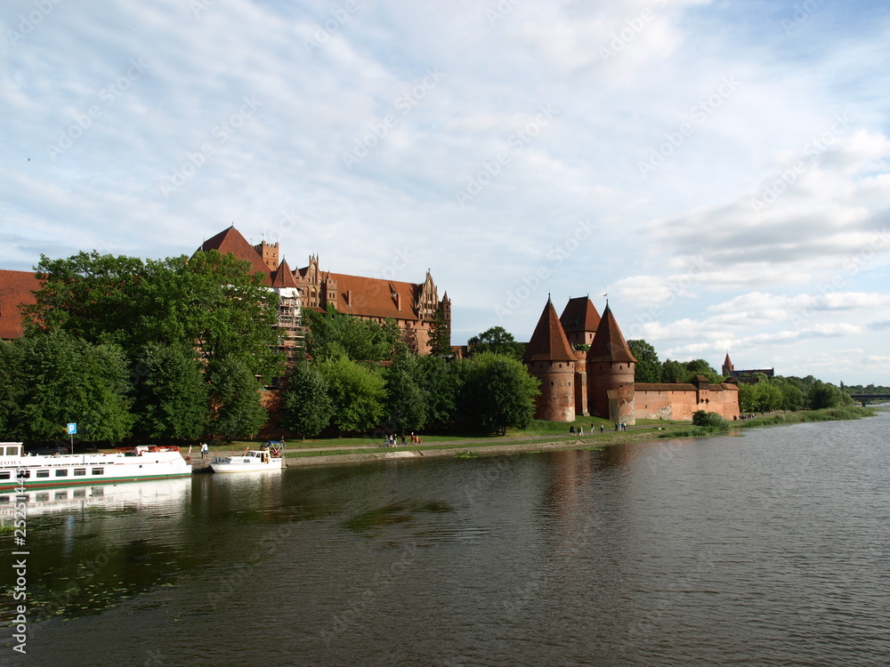 View of the castle in Malbork, Poland