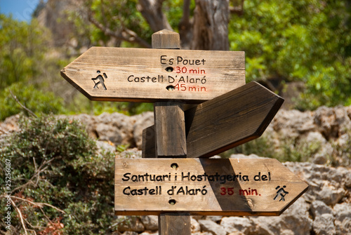 Cartel camino Castillo de Alaro