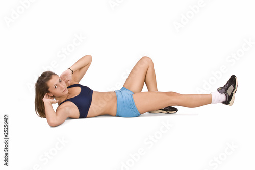 girl doing fitness excersises