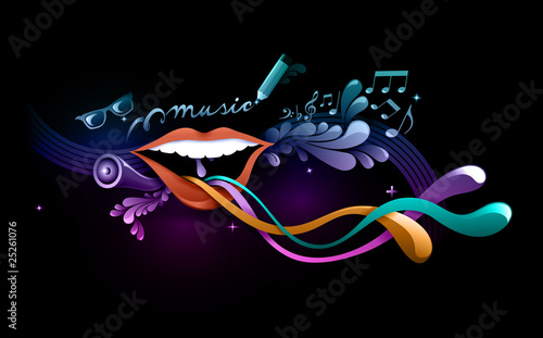 funky music illustration