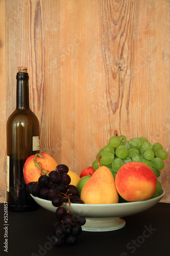 fruits and wine