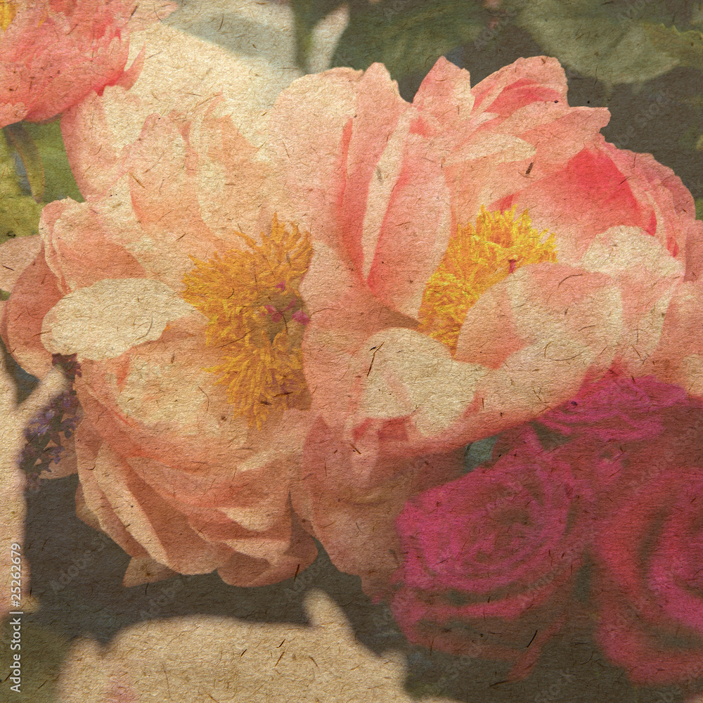 Fotografie vintage wallpaper background with flower