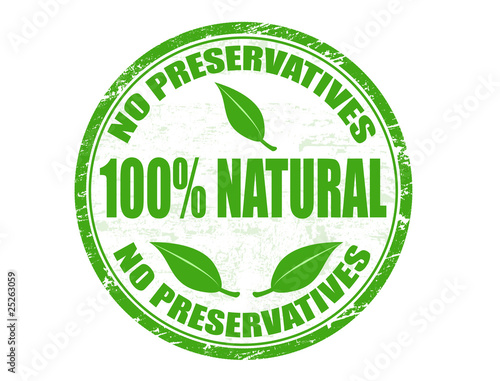 Fotografía No preservatives -100% natural stamp