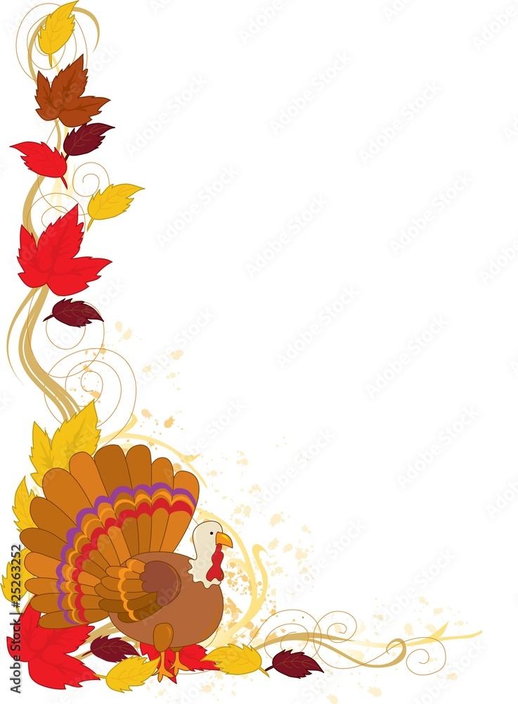 Fototapeta premium Autumn Turkey Border
