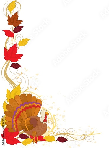 Autumn Turkey Border